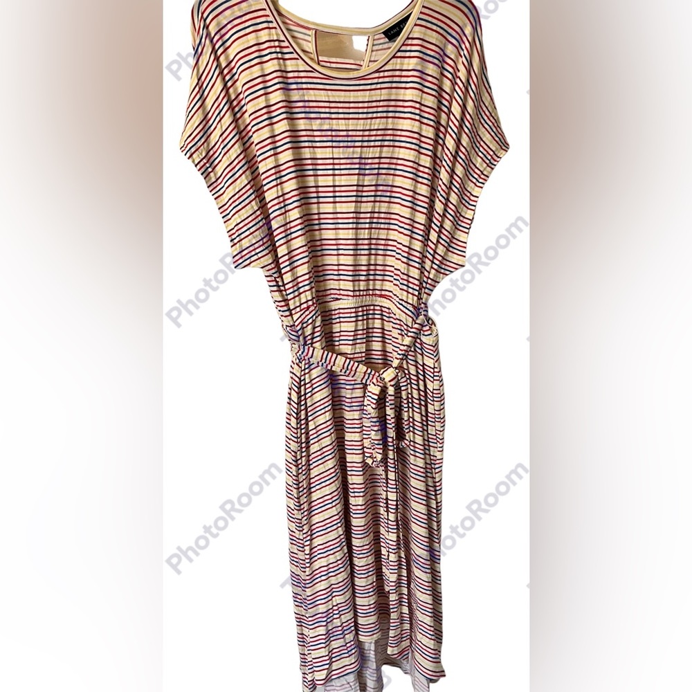 Lane Bryant High Low Dress - Striped Multicolor